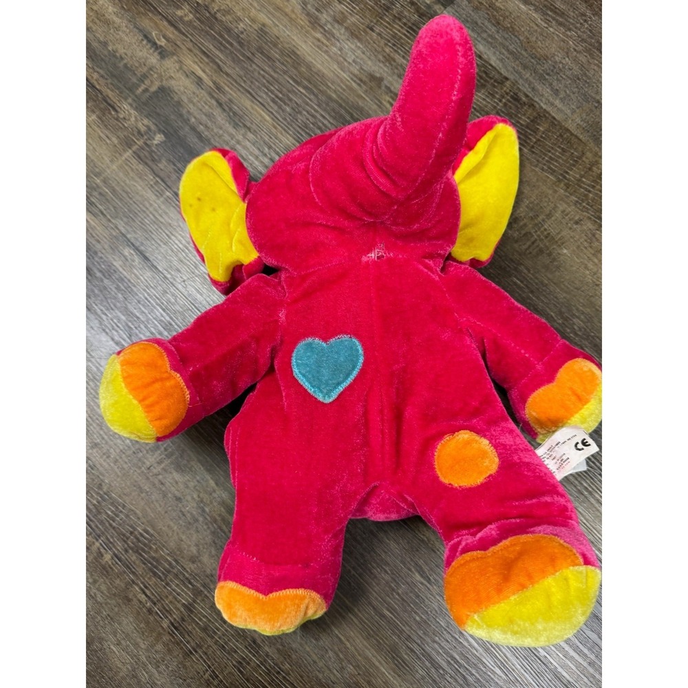 Kellytoy Plush Toy Elephant Stuffed Animal 14 Red Soft Cuddly 100 Polyester